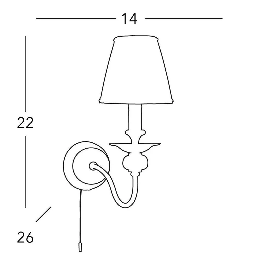 Netlighting Ascot Classic Candle Wall Light Antique Brass 1x E14 in Bronze 4