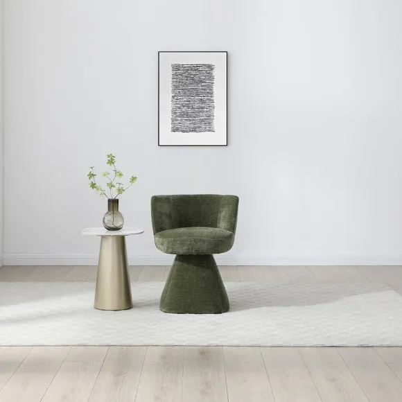 Tulip Luxe Chenille Swivel Dressing Table Chair 2