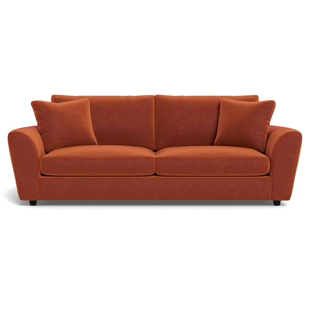 Heal's Snooze 5 Str Sofa Cotton Velvet Russet Black Feet 1