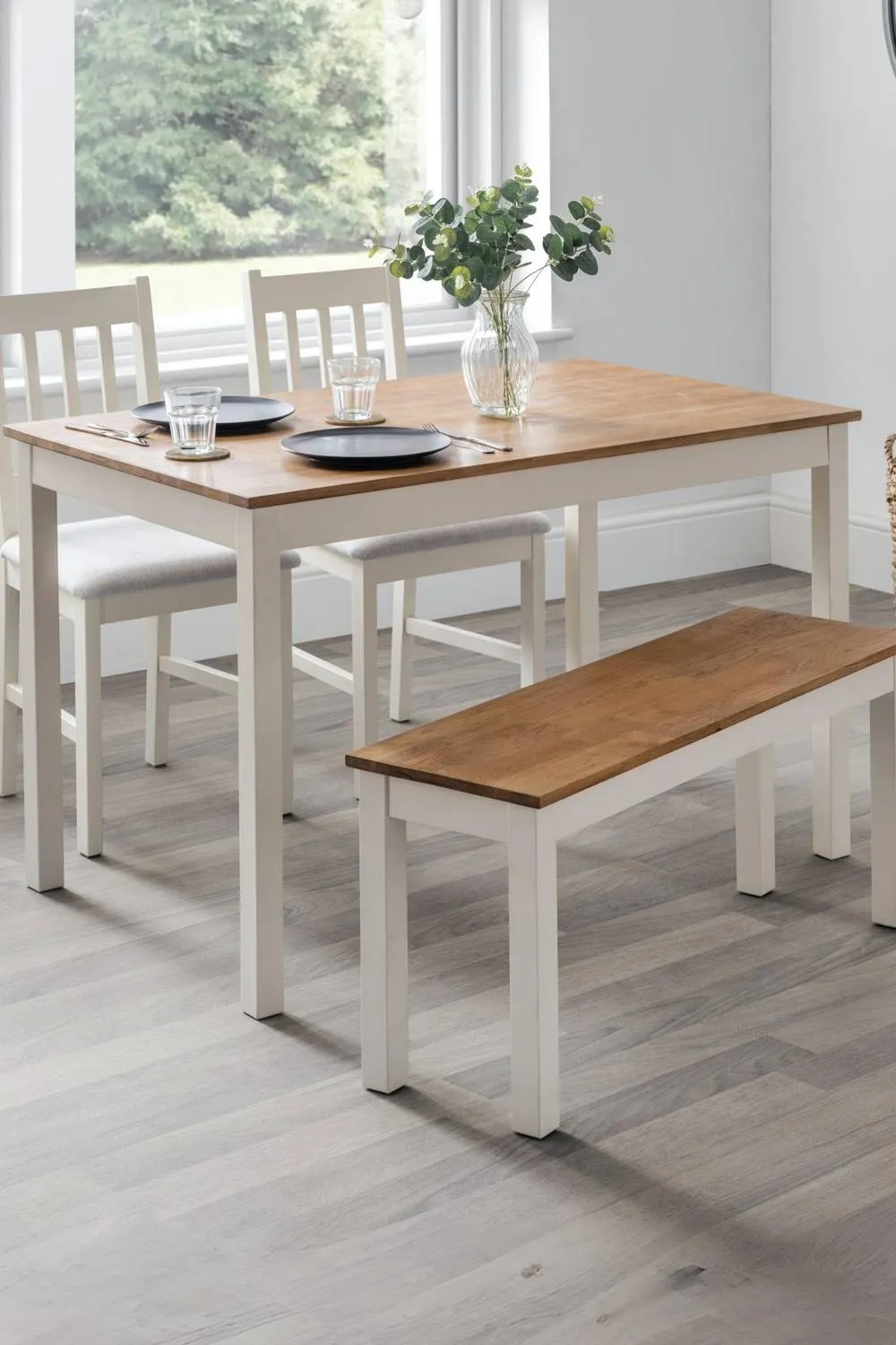 Julian Bowen Coxmoor Rectangular 4 Seater Dining Table in Ivory 1