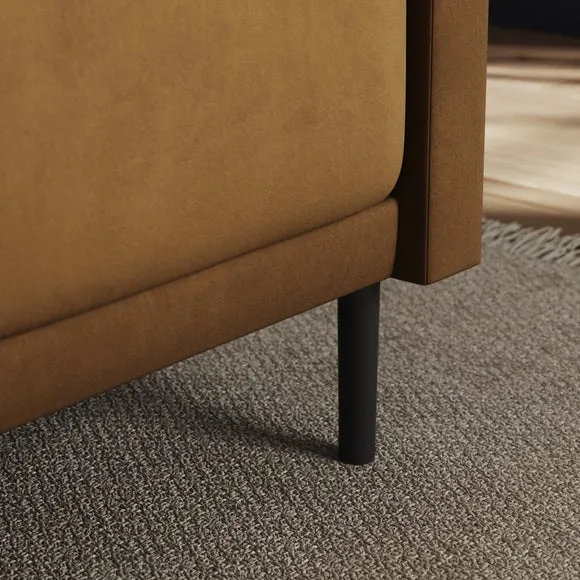 Amali Corner Dining Bench, Matte Plush Velvet 4
