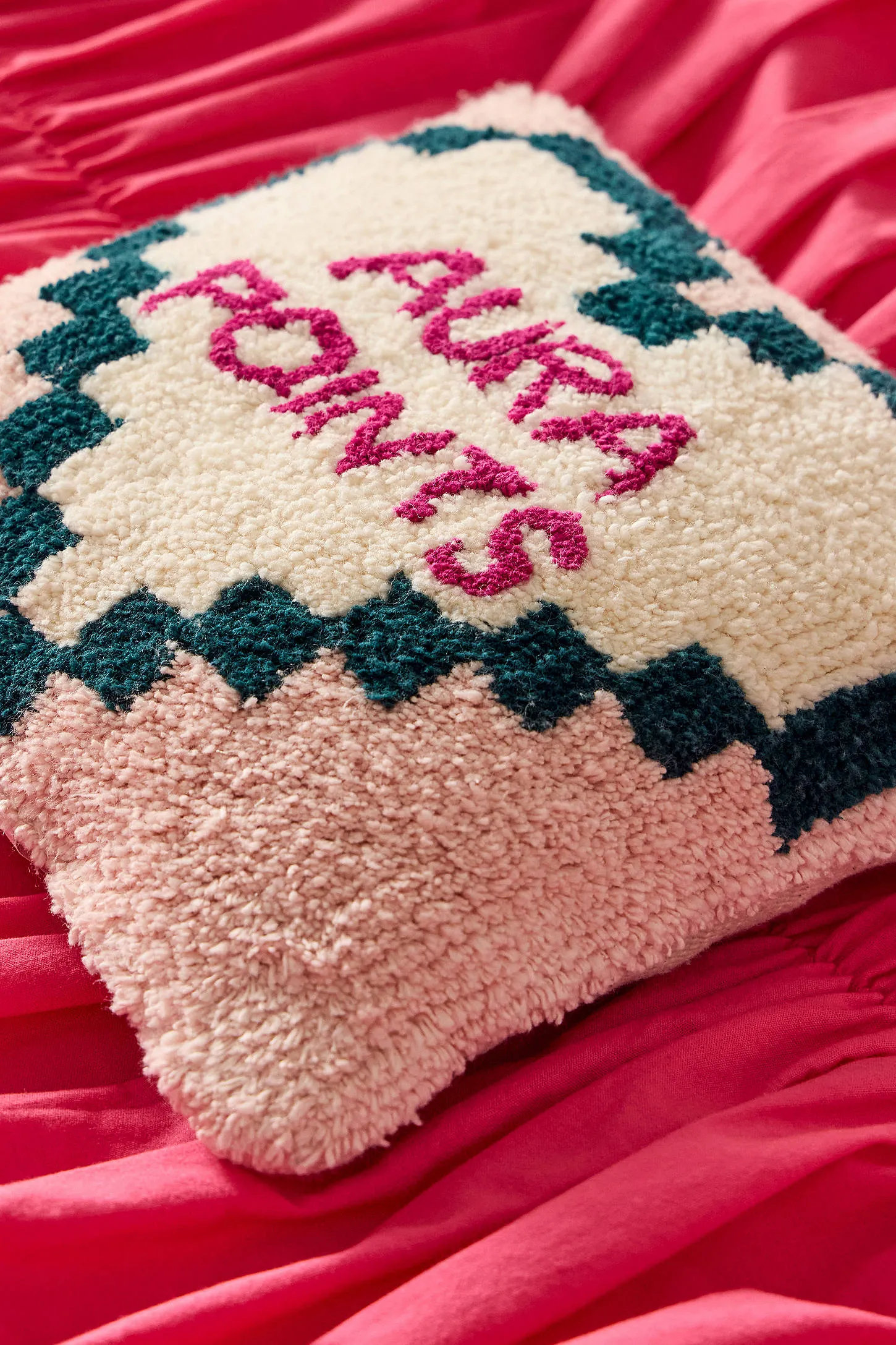 Aura Points Mini Tufted Cushion - Pink 2