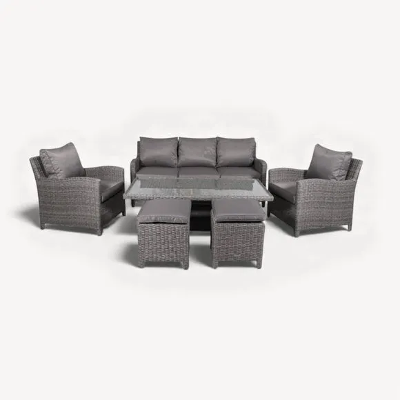 Paris 7 Seater Deluxe Outdoor Sofa and Dining Set 2