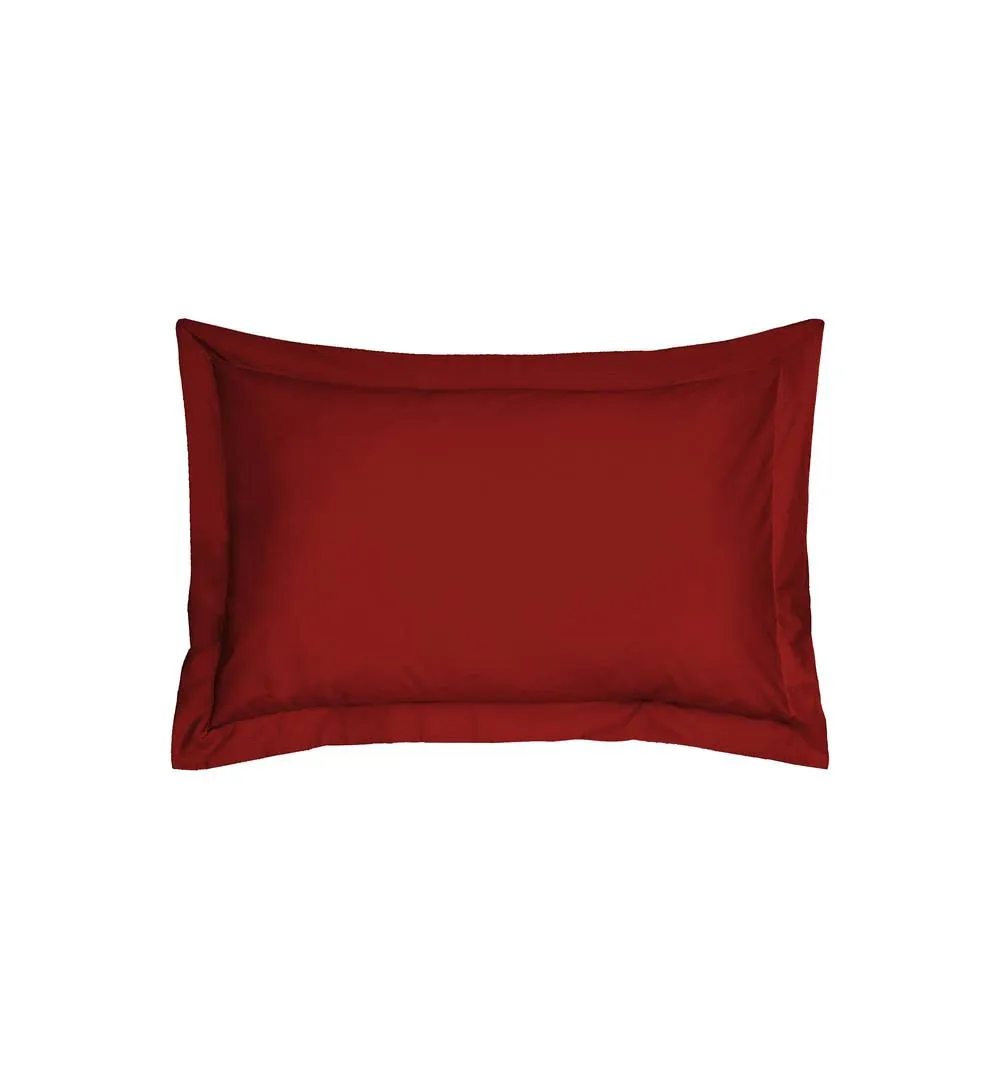 Smart Living Polycotton Oxford Pillowcase Pair Pack 48cm x 74cm in Red 2