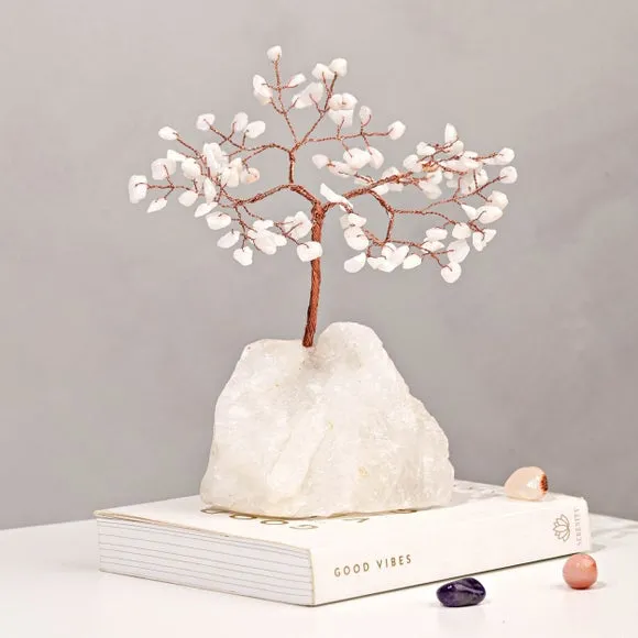 Serenity White Jade Gemstone Tree