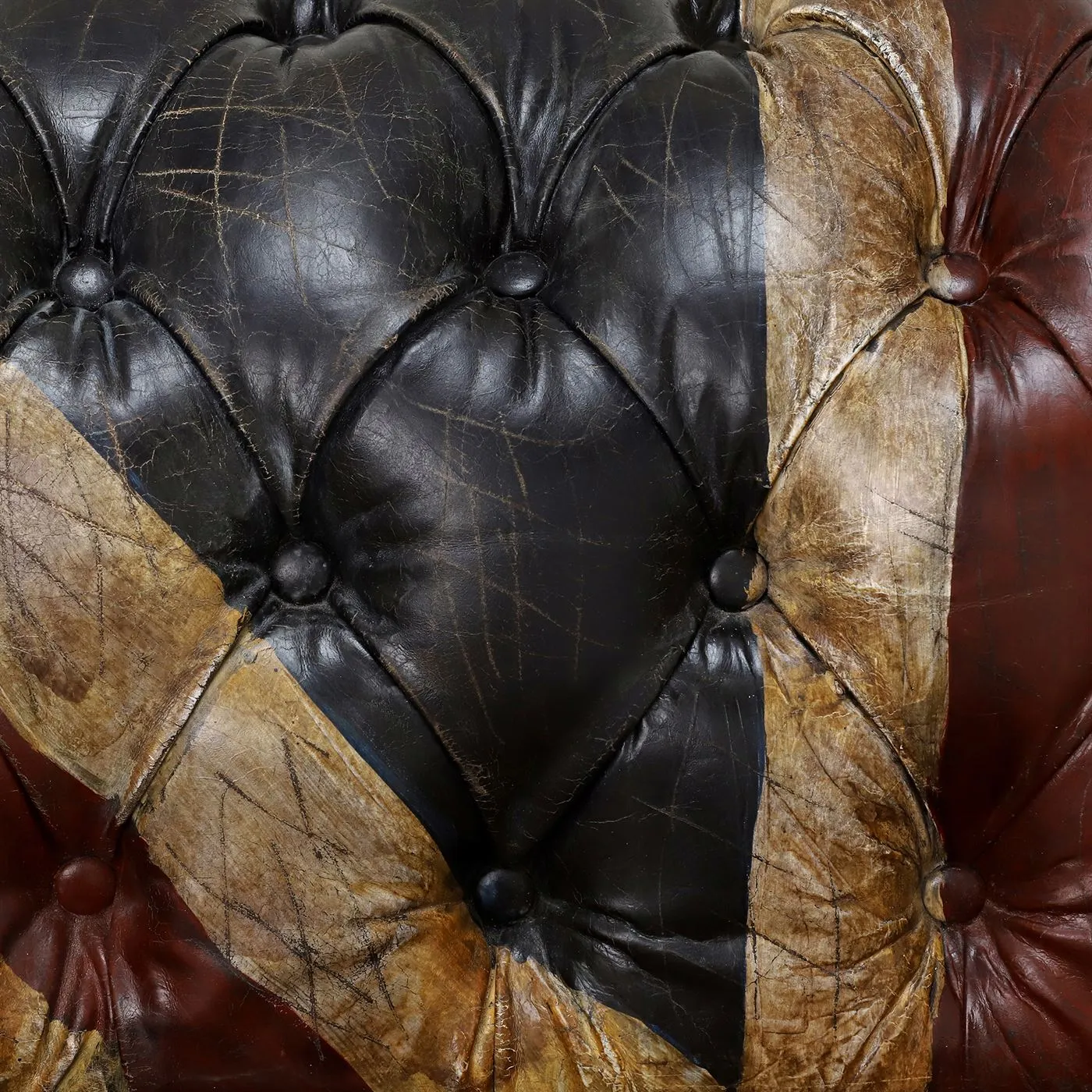 Timothy Oulton Westminster Button Chesterfield Sofa 3 Seater, Navy Leather | Barker & Stonehouse 6