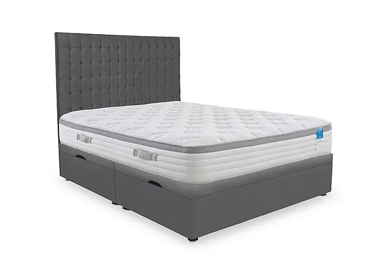 Hybrid 360 Side Lift Ottoman Divan Set - Super King - Plush Dark Grey