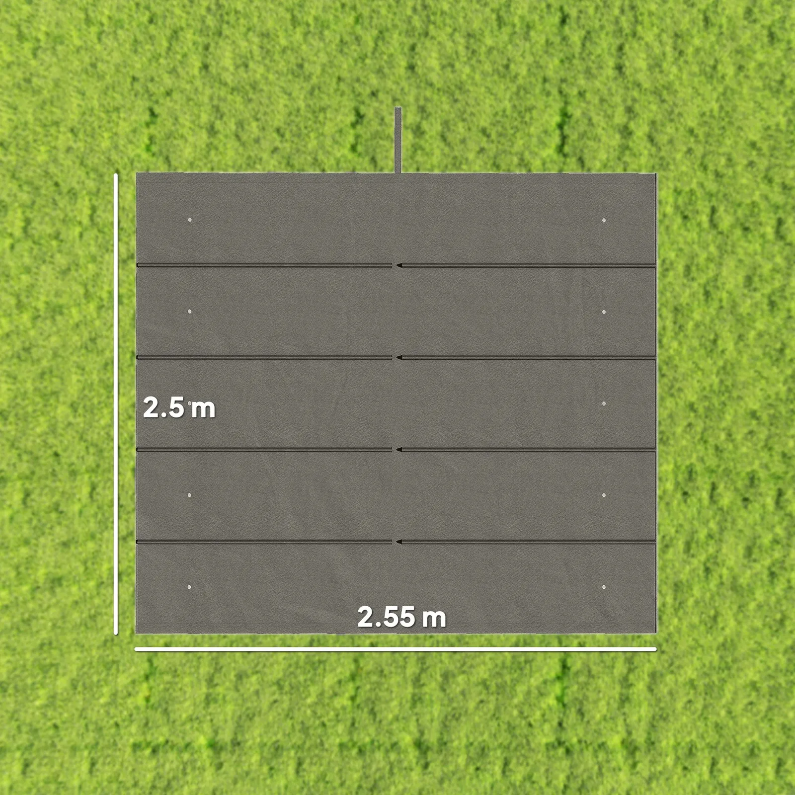 OUTSUNNY 2.55x2.5 m Pergola Cover Replacement for 3x3 m Frame, Light Grey 3