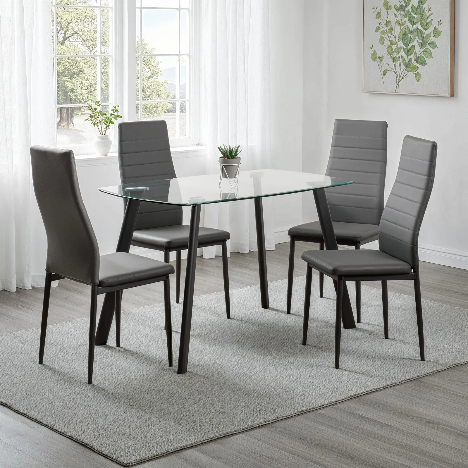 Seconique Abbey Dining Set in Grey