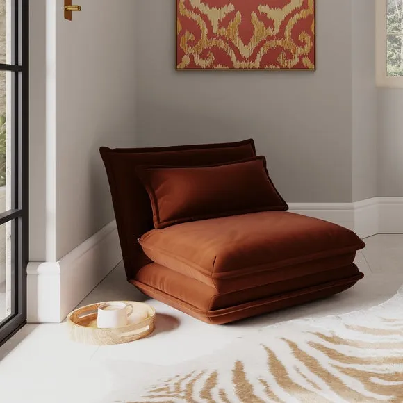 Jackson Velvet Foldable Single Sofa Bed 1