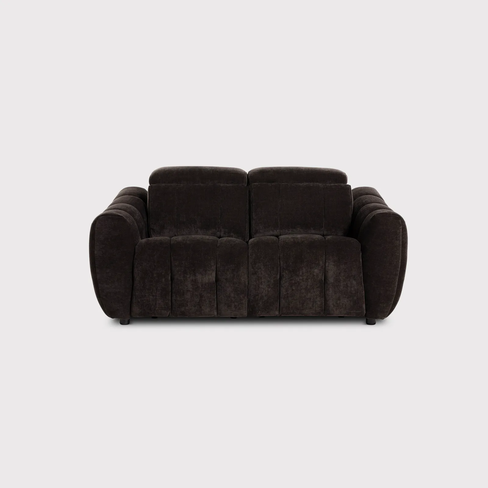 Montgomery 2 Power Seater & Headrest Recliner Sofa, Brown Fabric | Barker & Stonehouse