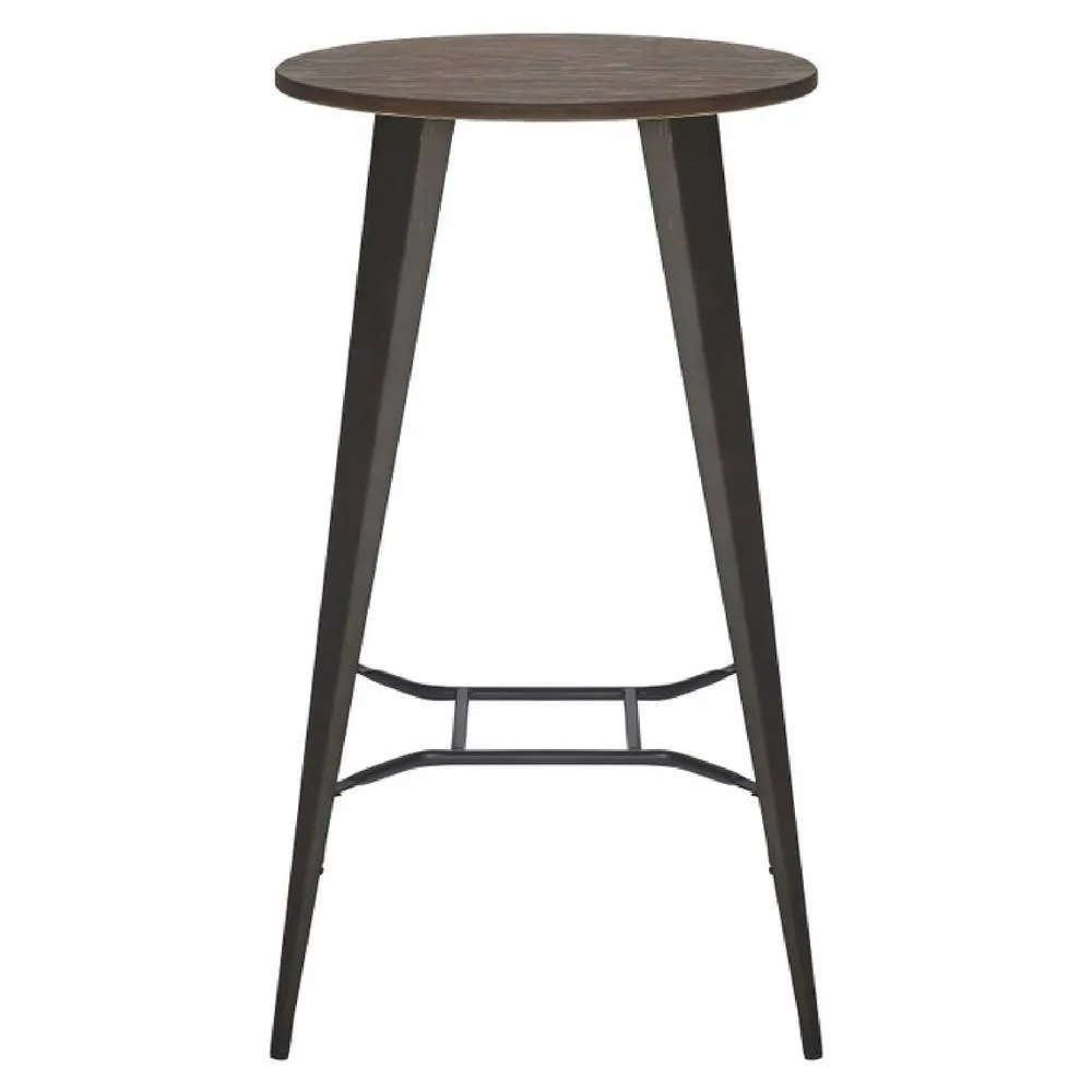 netfurniture Richmond Rustic Round Bar Table in Dark Brown 4