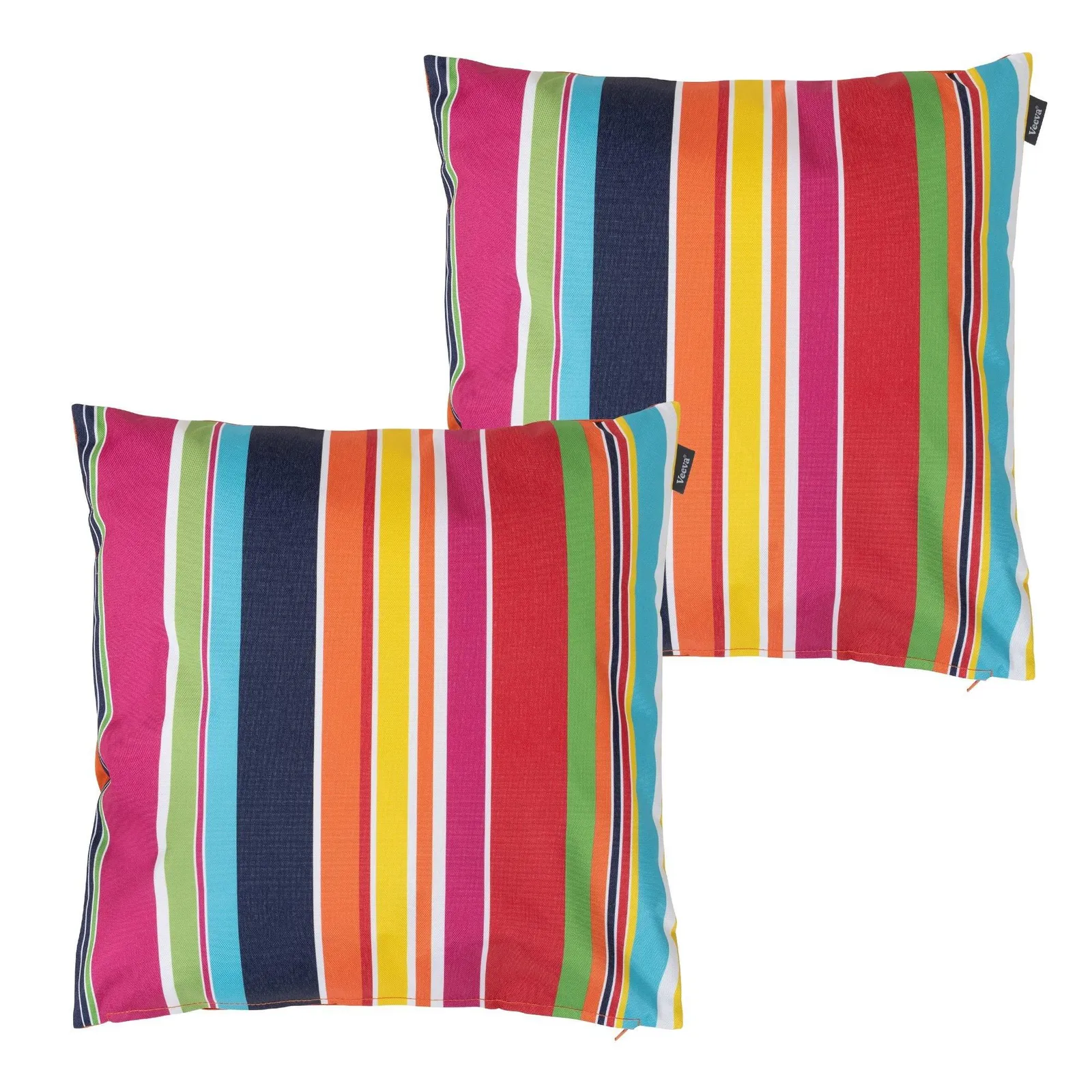 icon Indoor & Outdoor Waterproof Cushion Set of 2 Technicolour Geometric Waterproof Cushion in Orange