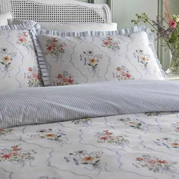 Appletree Floral Bouquet 100% Cotton Duvet Cover & Pillowcase Set 4