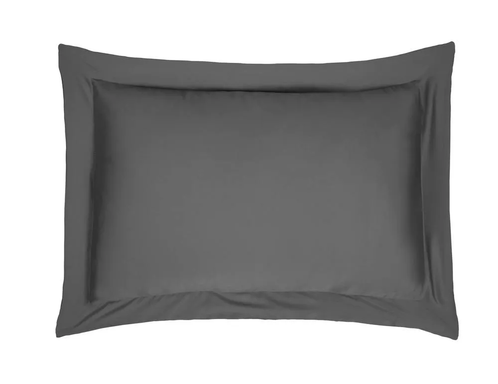 Smart Living 100% Cotton Sateen 300 Thread Count Anti-Allergy Oxford Pillowcases in Charcoal 2