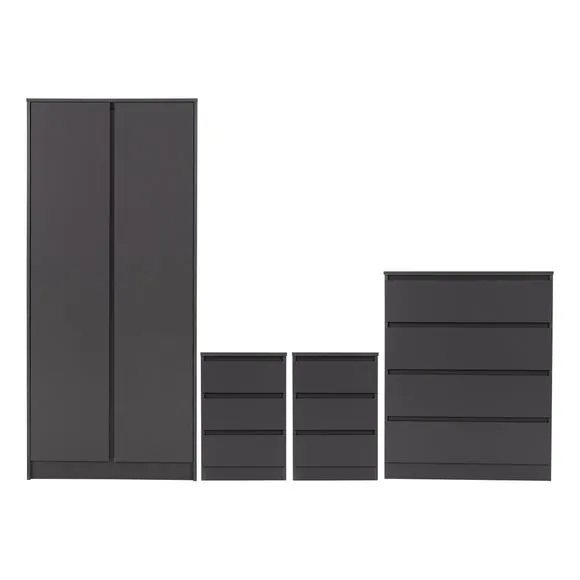 Walker Double Wardrobe Bedroom Furniture Set 1