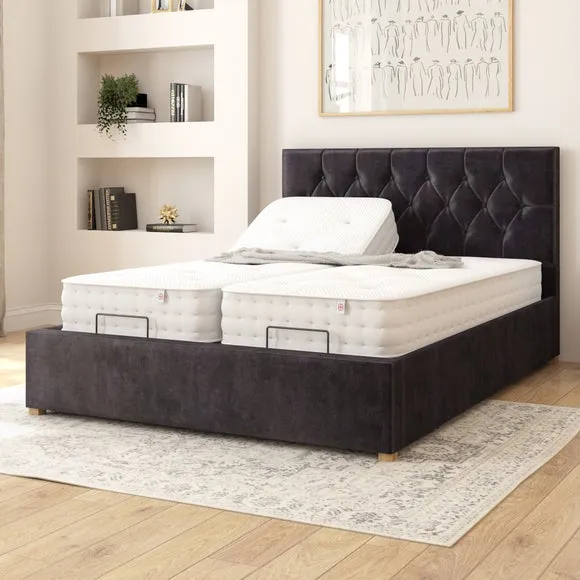 Olivier Plush Velvet Adjustable Bed 2