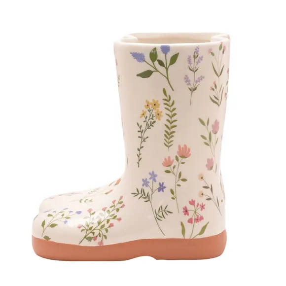 The Cottage Garden Floral Ceramic Welly Vase 4
