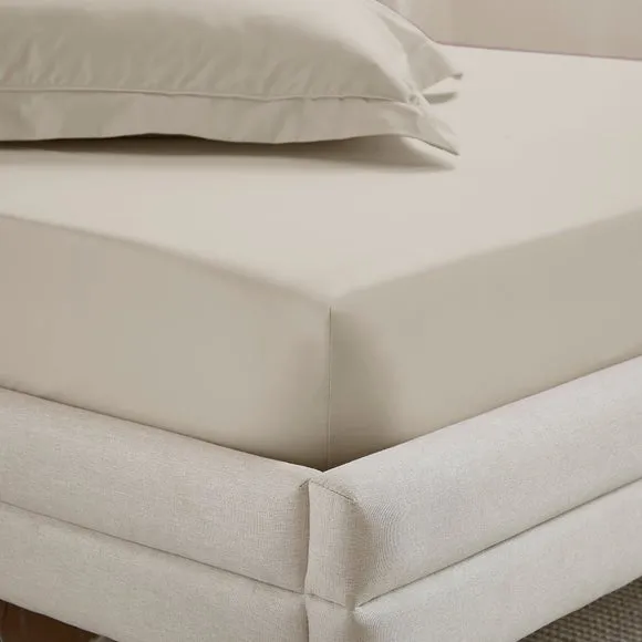 Dorma Crisp & Fresh 400 Thread Count Egyptian Cotton Percale Fitted Sheet 1