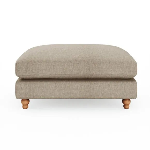 Martha Slub Faux Linen Footstool 4
