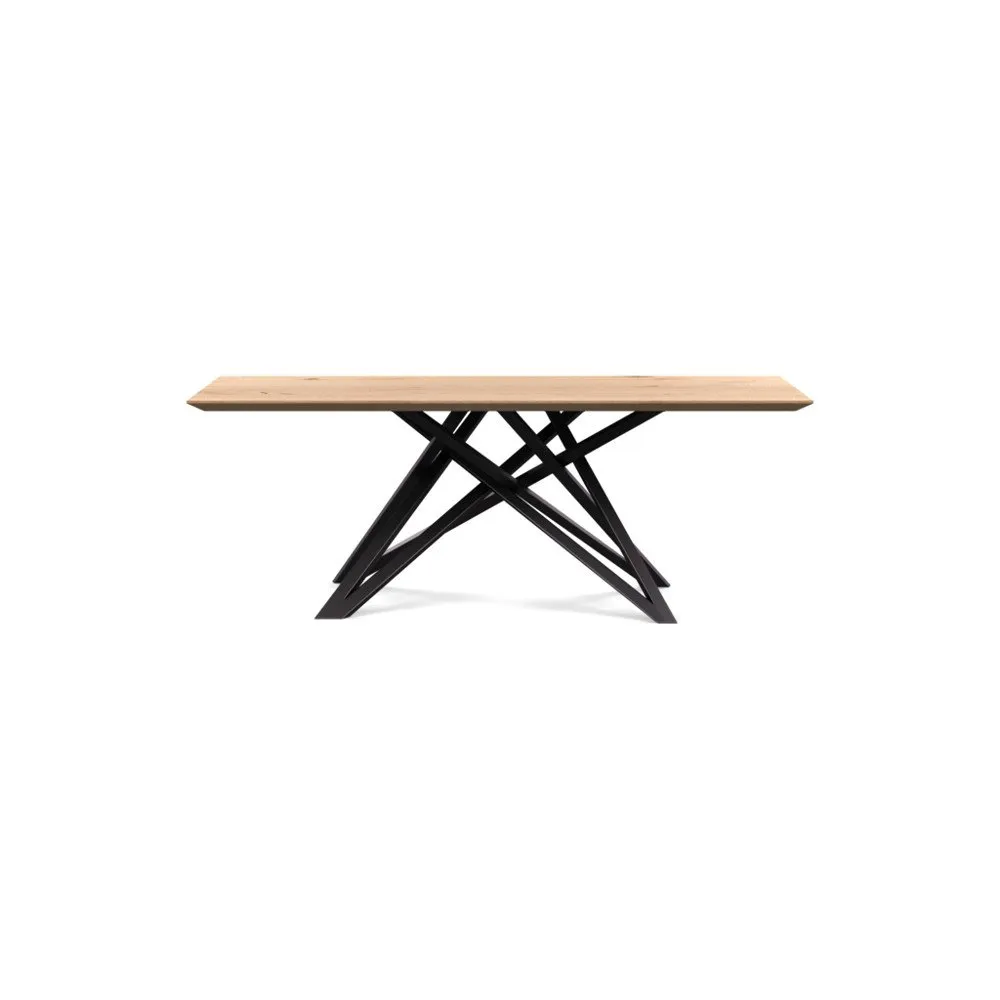 Heal's Vienna Dining Table 200x90cm Blonde Oiled Oak Chamfered Edge Filled 1