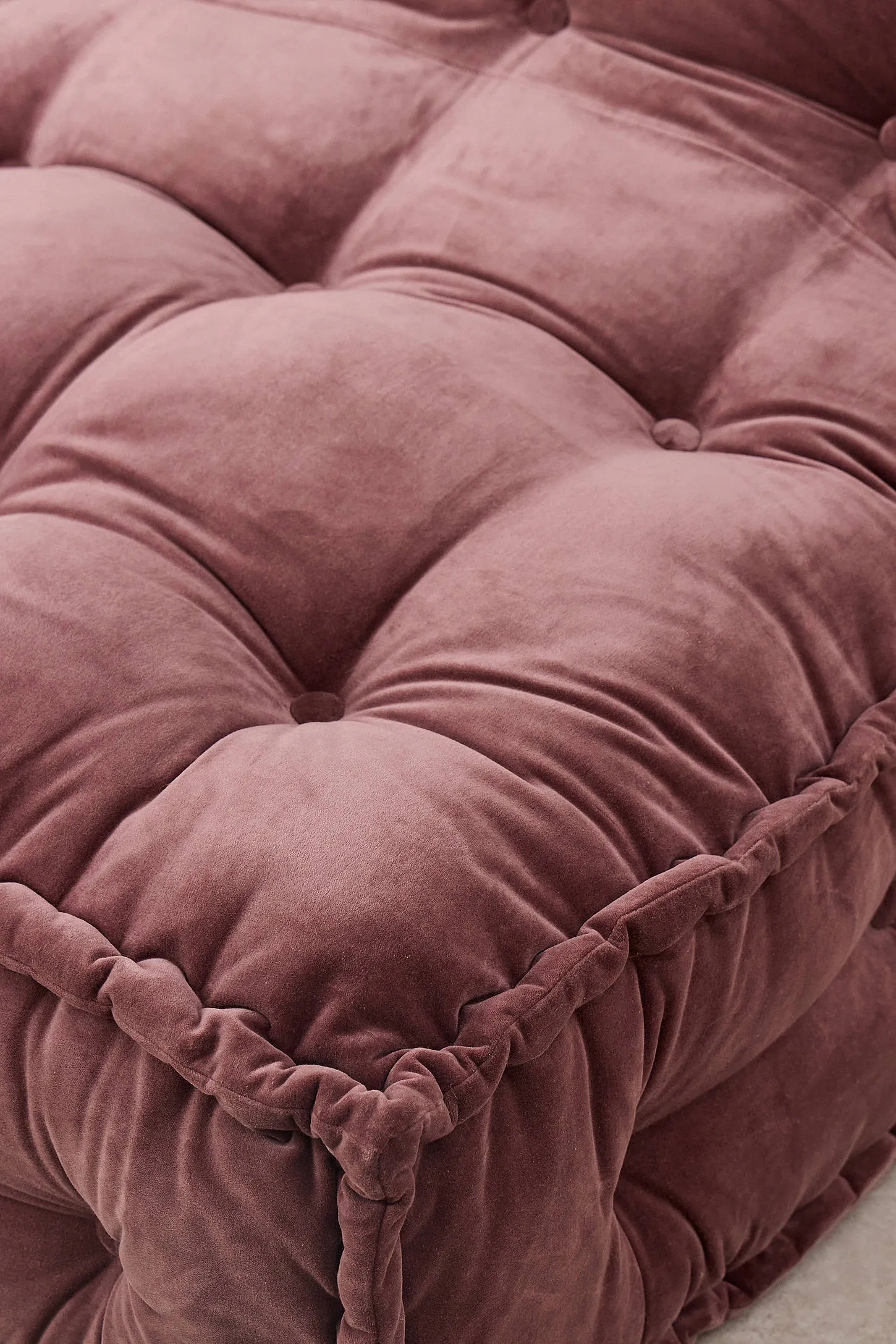Reema Velvet Two-Seater Floor Cushion - Mauve 5