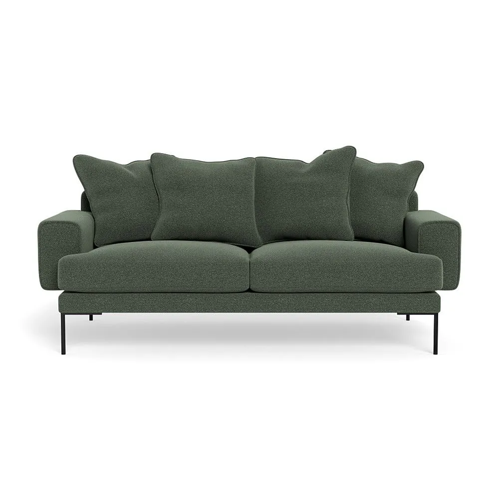 Heal's Torrington 3 Seater Sofa Boucle Fern Black Feet 1