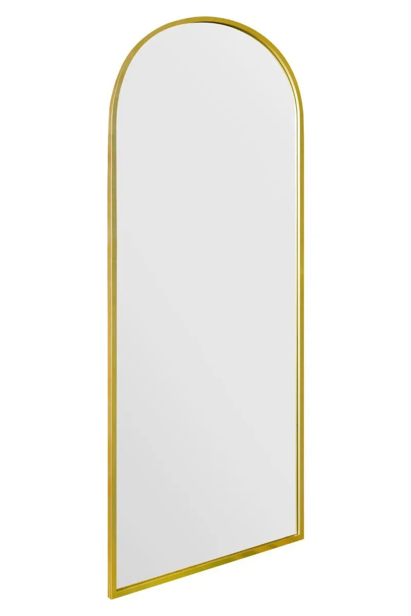 MirrorOutlet Gold Framed Arched Garden Wall Mirror 71" X 24" (180CM X 60CM) 4