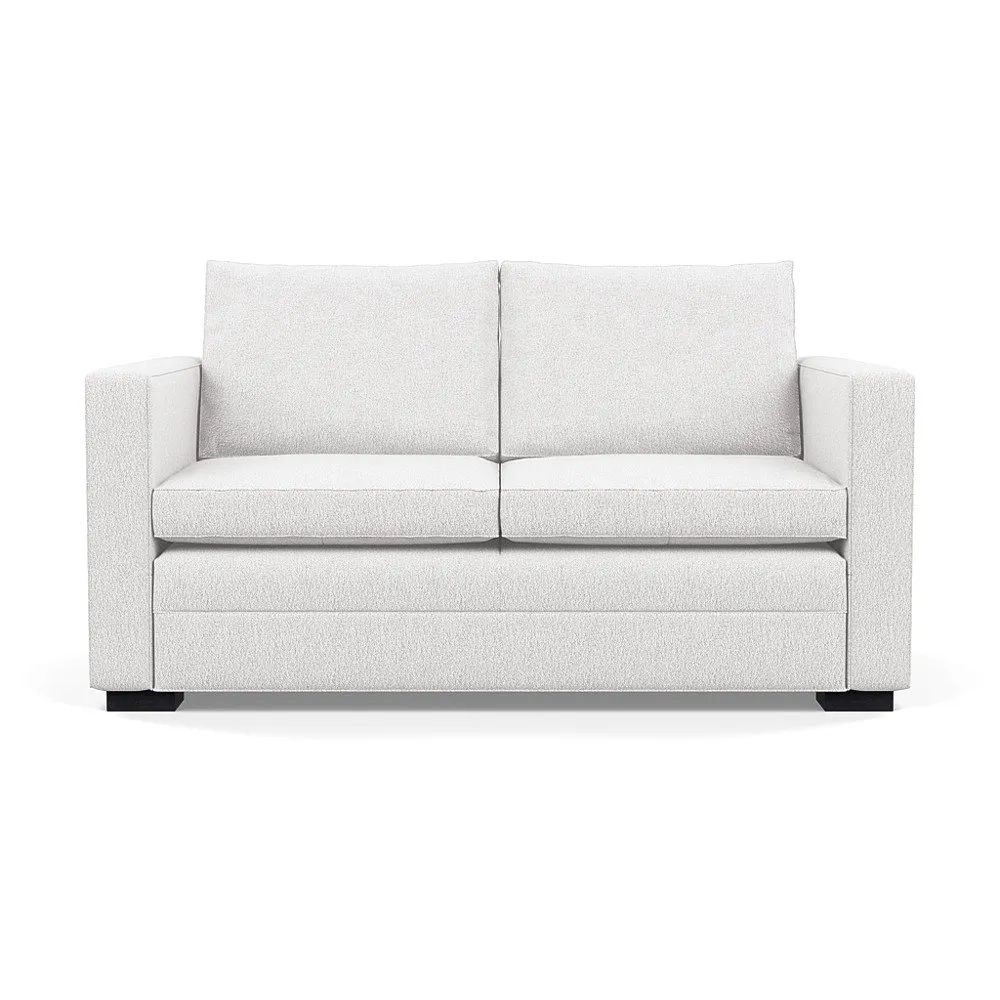 Heal's Palermo 2 Seater Sofa Loop Boucle Polar Black Feet