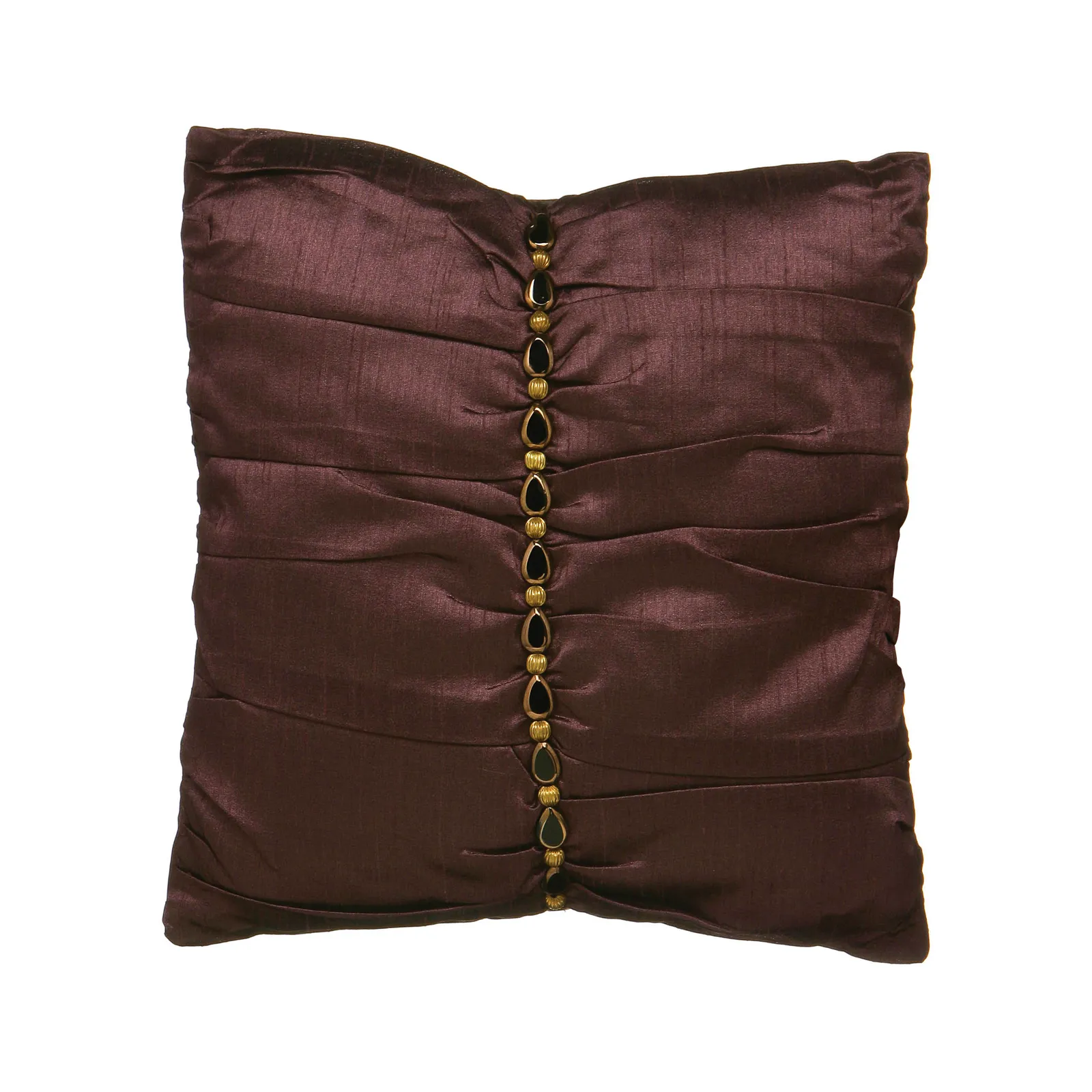 Orsina Black & Gold Cushion in Brown
