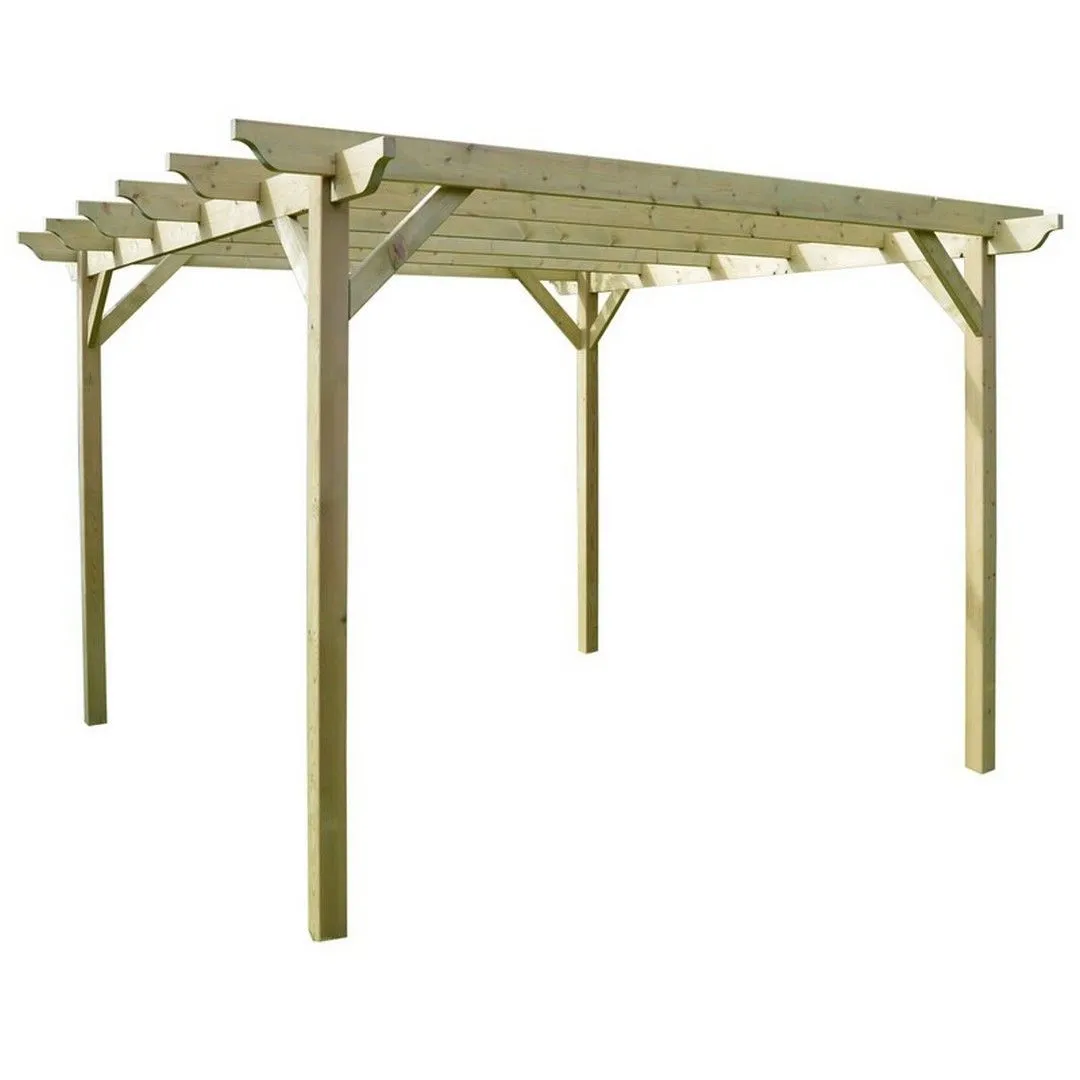 Rutland County Garden Furniture Ltd Garden Pergola - Wood - L300 x W360 x H270 cm - Light Green 1