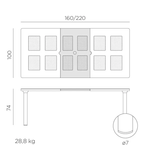 Libeccio 6 Seater Outdoor Dining Set with 6 Bora Chairs 4