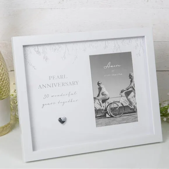 Amore Pearl Wedding Anniversary Photo Frame 2
