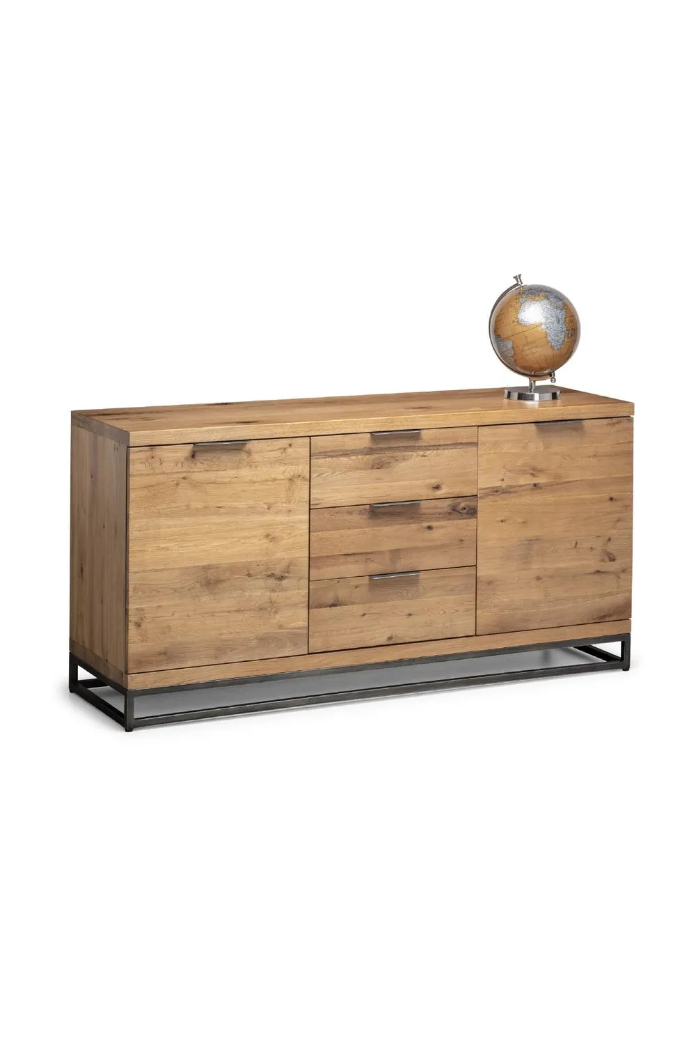Julian Bowen Brooklyn 2 Door 3 Drawer Sideboard in Light Oak 4