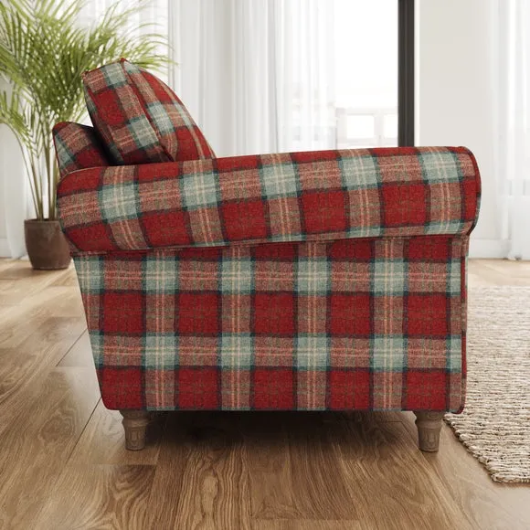 Flori Woven Check Fabric Orkney Armchair 2