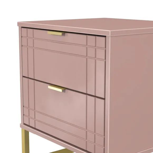 Darlton 2 Drawer Bedside Table 5
