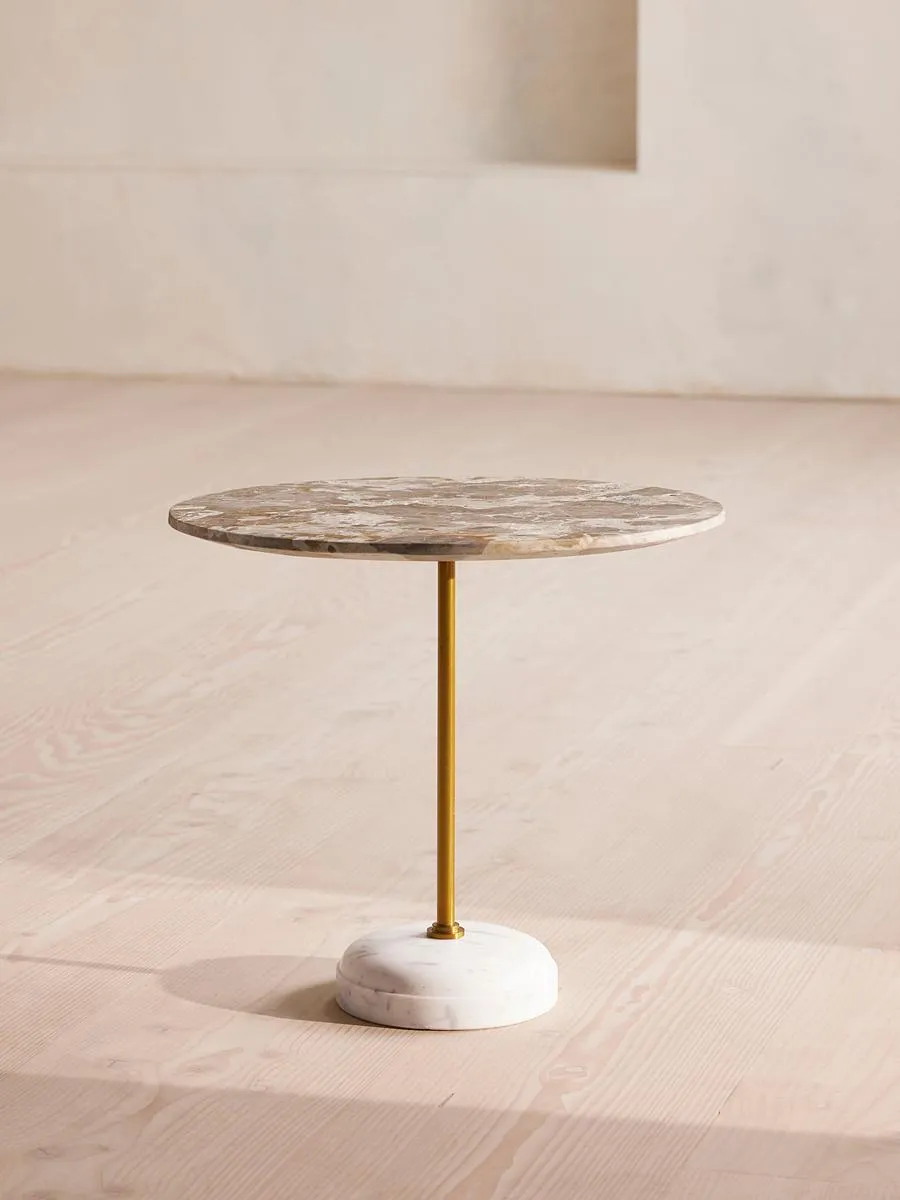 Fleet Side Table, Large, Kapri Marble
