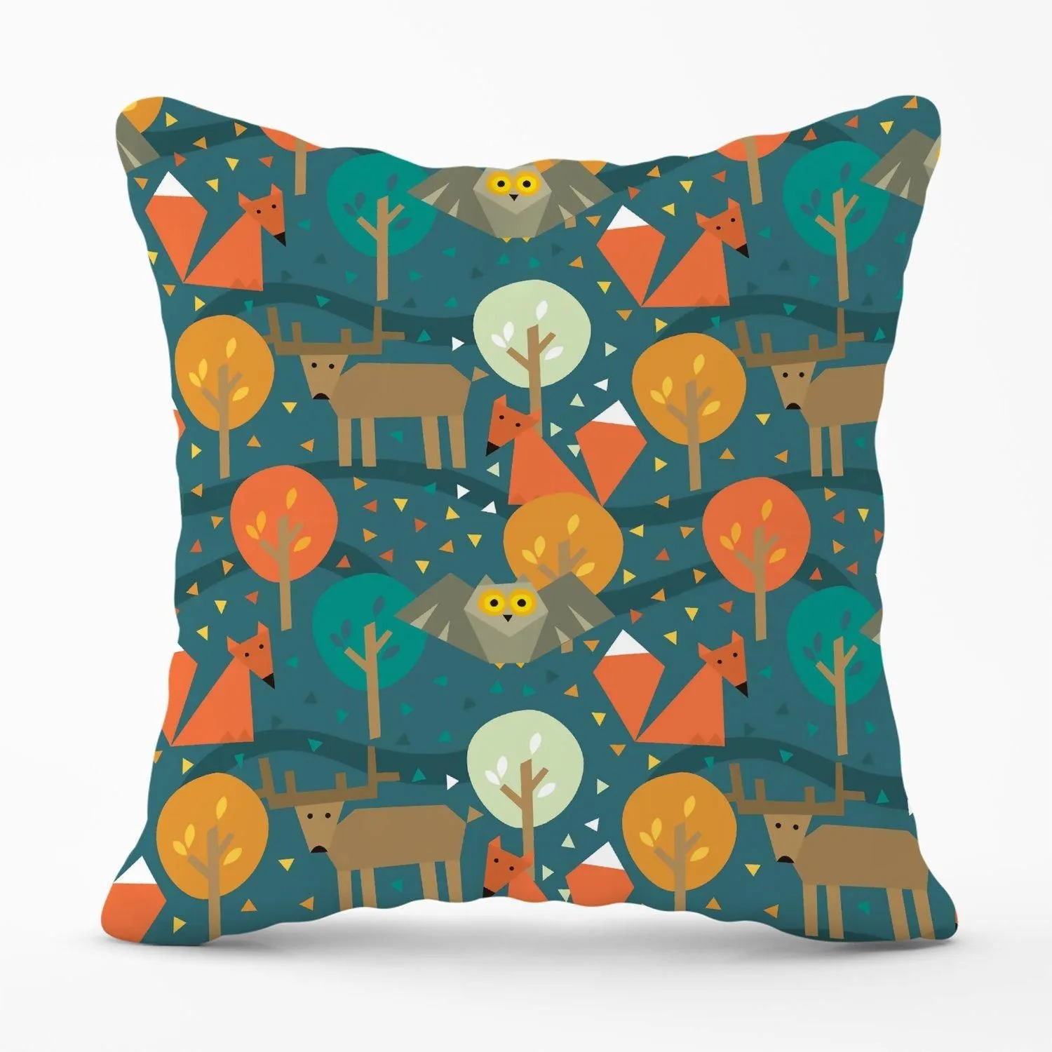 Warren Reed - Designer Wild Nightlife Outdoor Cushion in Green