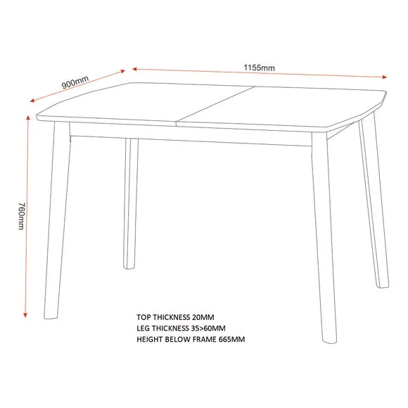 Emery 4-6 Seater Extendable Dining Table 5