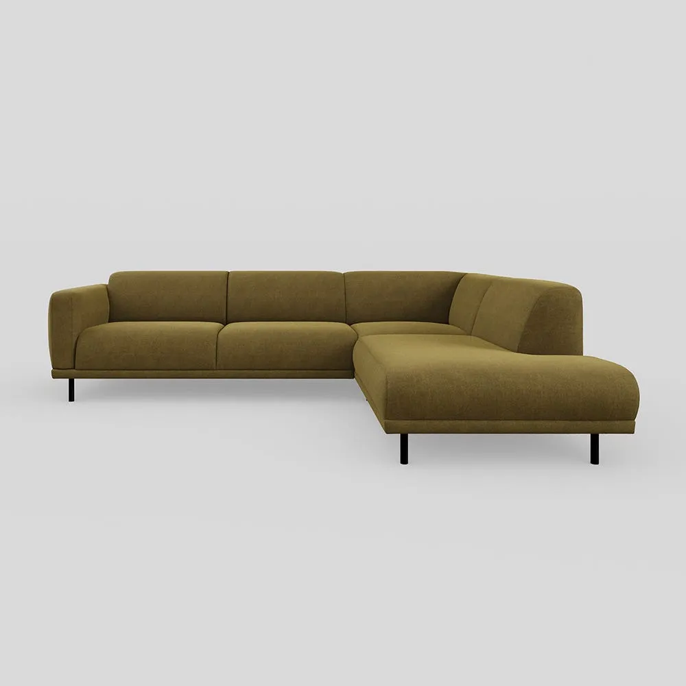 Heal's Harri 3 Str Open End Sofa RHF Smart Luxe Velvet Peridot 1
