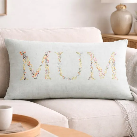 Mum Floral Rectangle Cushion