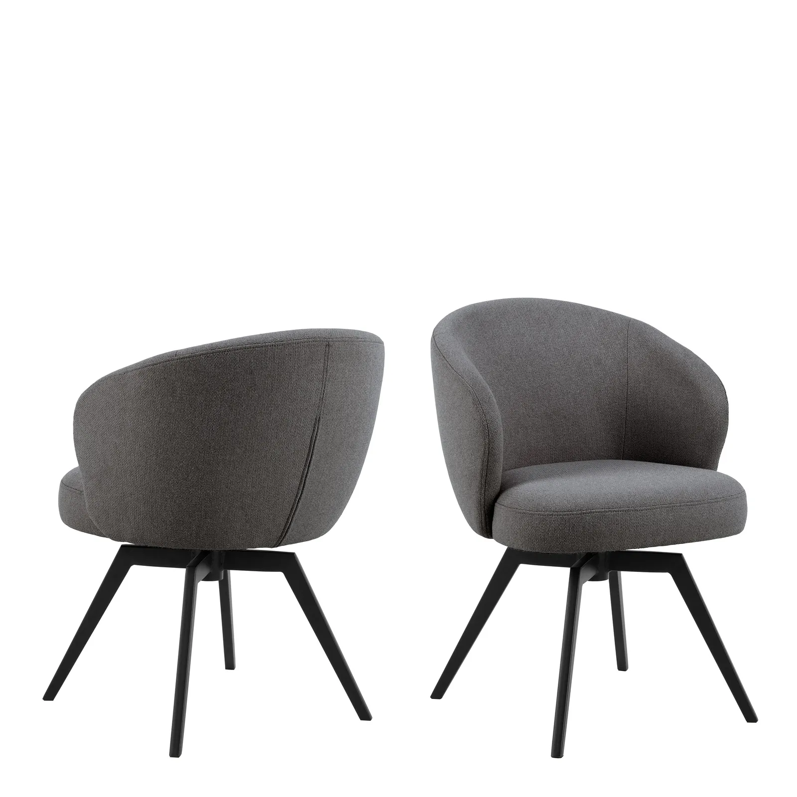 Furniture To Go Darlene Dining Chair with Armrest & Swivel Function in Grey