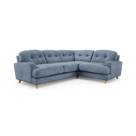 Martha Slub Faux Linen Full Corner Sofa 6