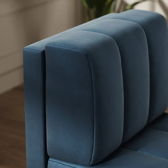 Amali Small Dining Bench, Matte Plush Velvet 3
