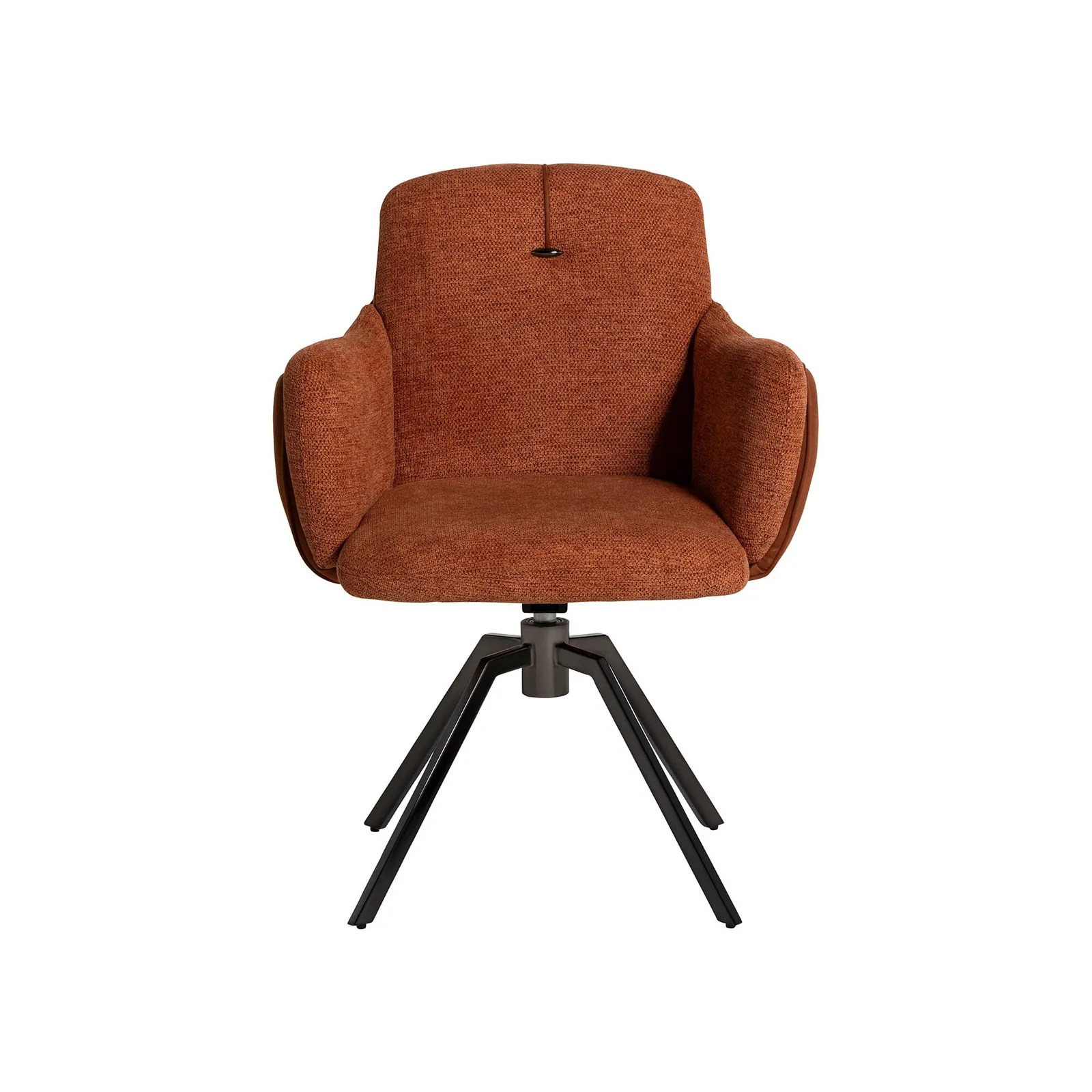Boden Swivel Dining Chair With Arms, Orange Fabric | Barker & Stonehouse 4
