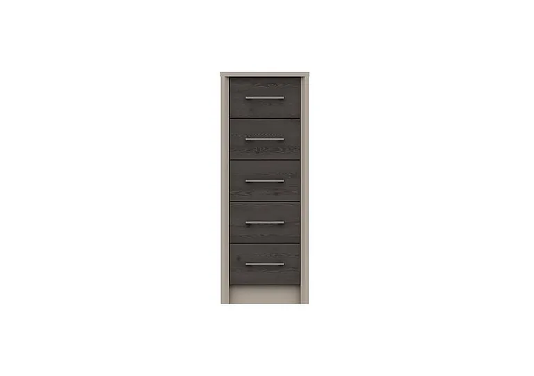 Paddington 5 Drawer Narrow Chest - Fired Earth