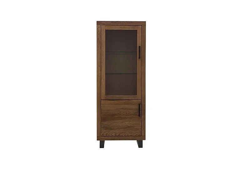 Terra Small Left Hand Facing Display Cabinet - Desert