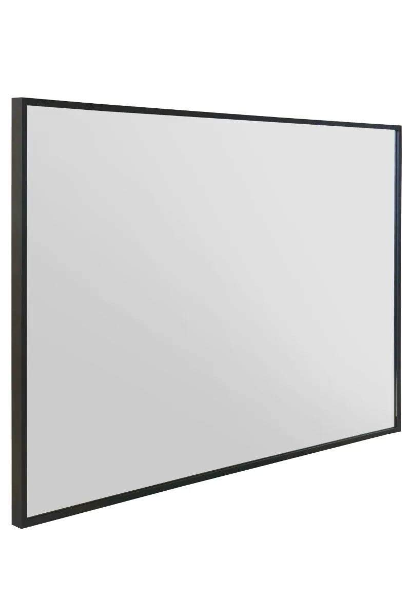MirrorOutlet The Artus - Black Aluminium Edged Wall Mirror 35" X 24" (90CM X 60CM) 5