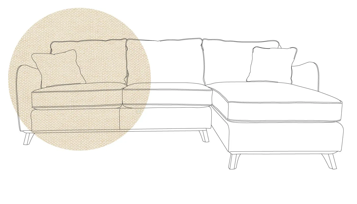 Heal's Ravello Right Hand Corner Sofa Linen Mix Hessian