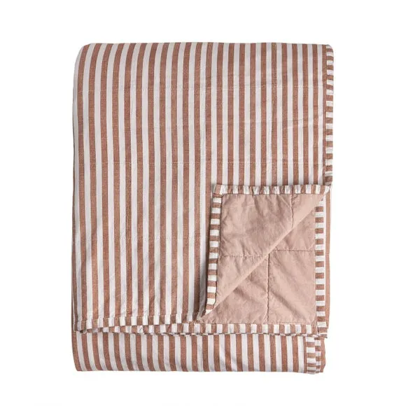 Yard Hebden Stripe 100% Cotton Bedspread 4